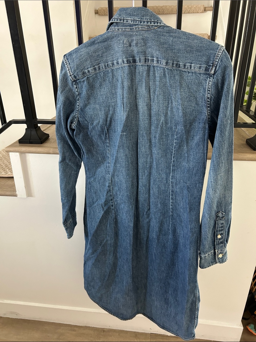 Ralph Lauren Denim Button-Front Long Shirt Jacket - Blue - Picture 4 of 4